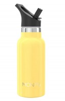 MontiiCo, 350ml - Mini Edelstahl Trinkflasche mit Strohhalmdeckel